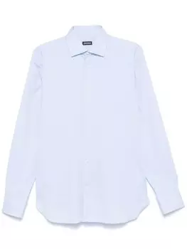 Zegna рубашка с отложным воротником, синий