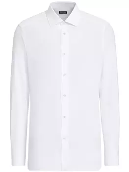Zegna рубашка строгого кроя, белый