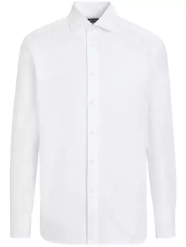Zegna рубашка строгого кроя, белый