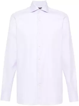 Zegna рубашка в клетку, фиолетовый