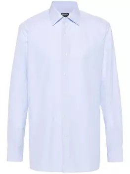 Zegna рубашка в клетку, синий