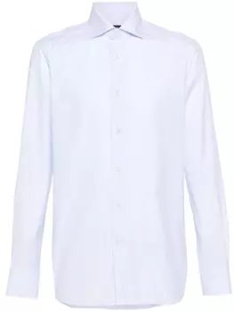 Zegna рубашка в клетку, синий