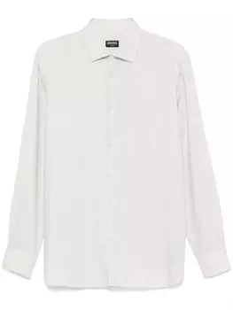 Zegna рубашка в клетку, зеленый