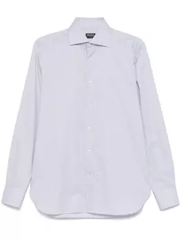 Zegna рубашка в полоску, белый