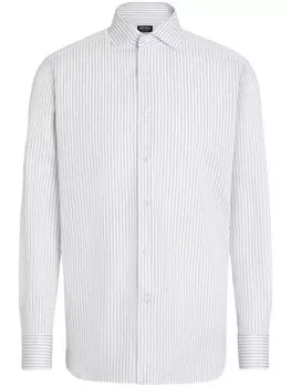 Zegna рубашка в полоску, белый