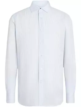 Zegna рубашка в полоску, белый