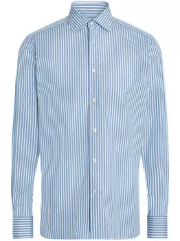 Zegna рубашка в полоску, синий