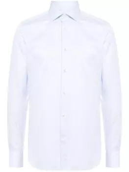 Zegna рубашка в тонкую полоску, синий