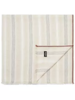 Zegna шарф Oasi Lino в полоску, нейтральный цвет