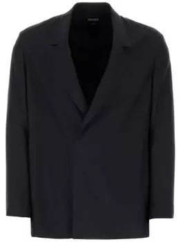Zegna шелковый пиджак, черный