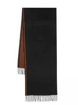 Zegna шелковый платок с бахромой, черный