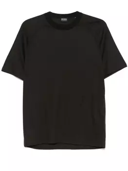 Zegna шерстяная футболка, коричневый