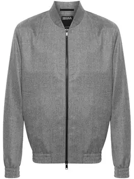 Zegna шерстяная куртка-бомбер, серый
