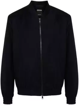 Zegna шерстяная куртка-бомбер, синий