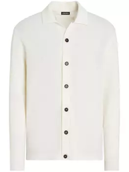 Zegna шерстяная рубашка, белый