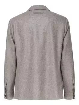 Zegna шерстяная рубашка куртка, серый