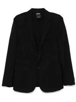 Zegna шерстяной блейзер, черный