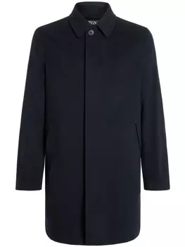 Zegna шерстяной тренч, черный