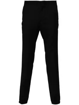 Zegna шерстяные брюки-чинос, черный