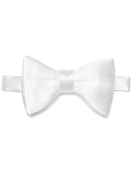 Zegna silk bow tie, белый
