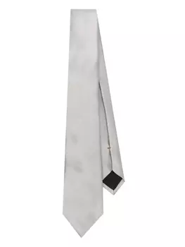 Zegna silk satin tie, серый