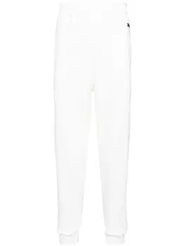 Zegna спортивные брюки с вышитым логотипом, белый