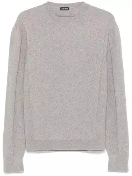 Zegna свитер с панельным дизайном, серый