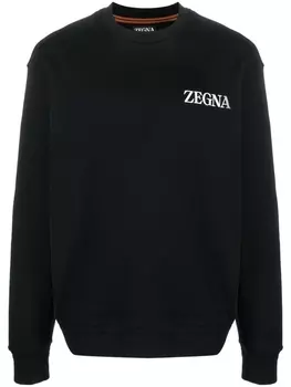 Zegna толстовка с логотипом, черный