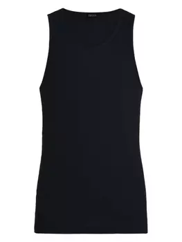 Zegna топ с U-образным вырезом, синий