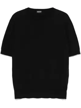 Zegna трикотажная футболка, черный