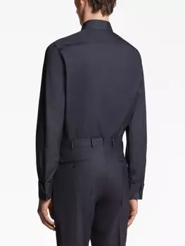 Zegna Trofeo™ long-sleeve evening shirt, синий