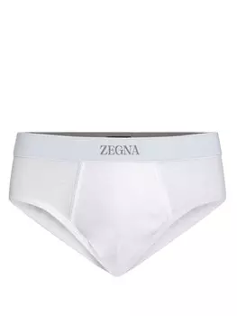 Zegna трусы-брифы из смесового хлопка, белый