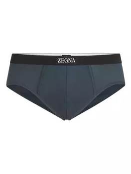Zegna трусы-брифы с логотипом, синий
