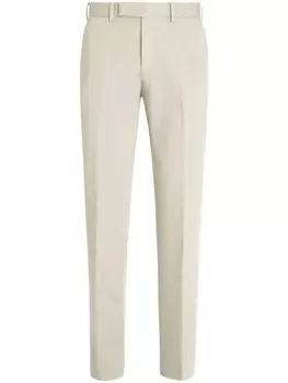 Zegna узкие брюки чинос, нейтральный цвет
