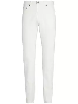 Zegna узкие джинсы Roccia, белый