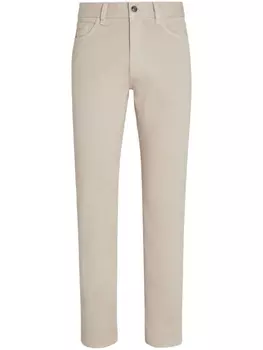 Zegna узкие джинсы Roccia, нейтральный цвет