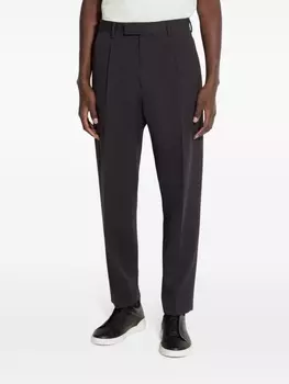 Zegna зауженные брюки, коричневый