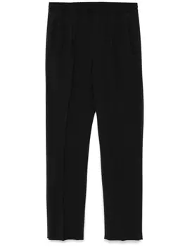 Zegna зауженные брюки со складками, черный