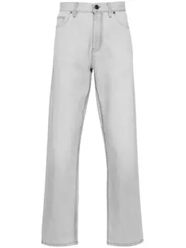 Zegna зауженные джинсы средней посадки, серый