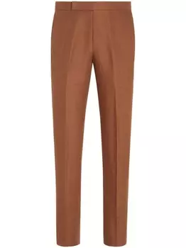 Zegna зауженные льняные брюки Oasi, нейтральный цвет