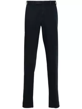 Zegna зауженные твиловые брюки, синий