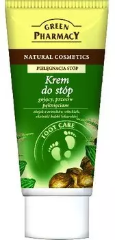 Зеленая Аптека, Крем для ног успокаивающий, против трещин, масло грецкого ореха, подорожника, 50 мл, Green Pharmacy