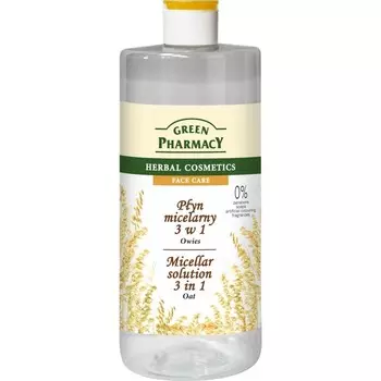Зеленая Аптека, мицеллярная жидкость 3в1 с экстрактом овса, 500 мл Green Pharmacy