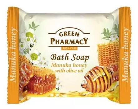 Зеленая Аптека, туалетное мыло Манука с медом и оливковым маслом, 100 г, Green Pharmacy