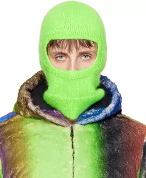 Зеленая балаклава из мохера AGR