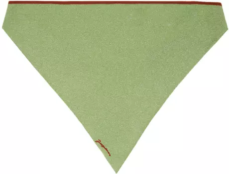 Зеленая бандана Le Raphia 'Le Foulard Brilho' Jacquemus