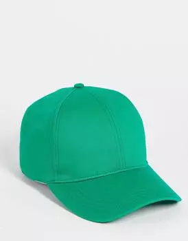 Зеленая бейсболка из плотной ткани ASOS DESIGN