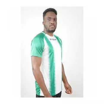 Зеленая/белая футбольная рубашка из полиэстера Givova в полоску