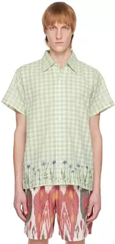 Зеленая блочная рубашка HARAGO