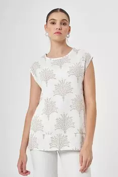 Зеленая блузка с узором Mizalle